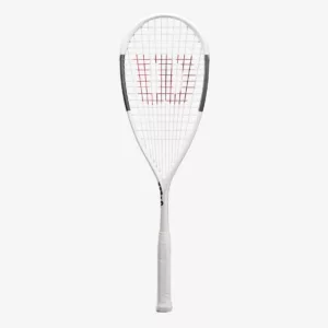 Raquette de squash Wilson Tempête Pro blanche et grise