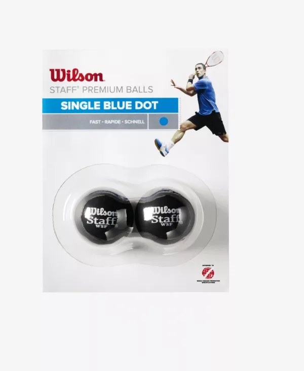 Balle de squash Wilson un point bleu